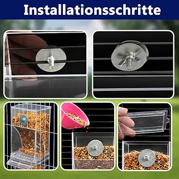 Automatischer Vogelfutter- & Wasserspender Set Für Käfig – 480 Ml, Schwerkraftbetrieben Für Sittiche, Papageien & Mehr