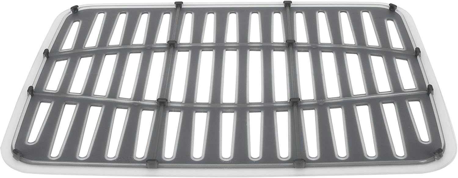 SPECTRUM Large Gray Cora Kitchen Sink Mat (Pack of 2)