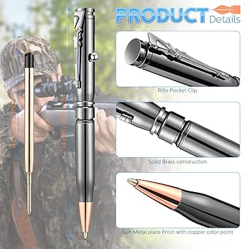 【オリジナル制作】真鍮 ボルトアクション式ゲルインクボールペン　ライフル銃式 オリジナル制作】真鍮 ボルトアクション式ゲルインクボールペン