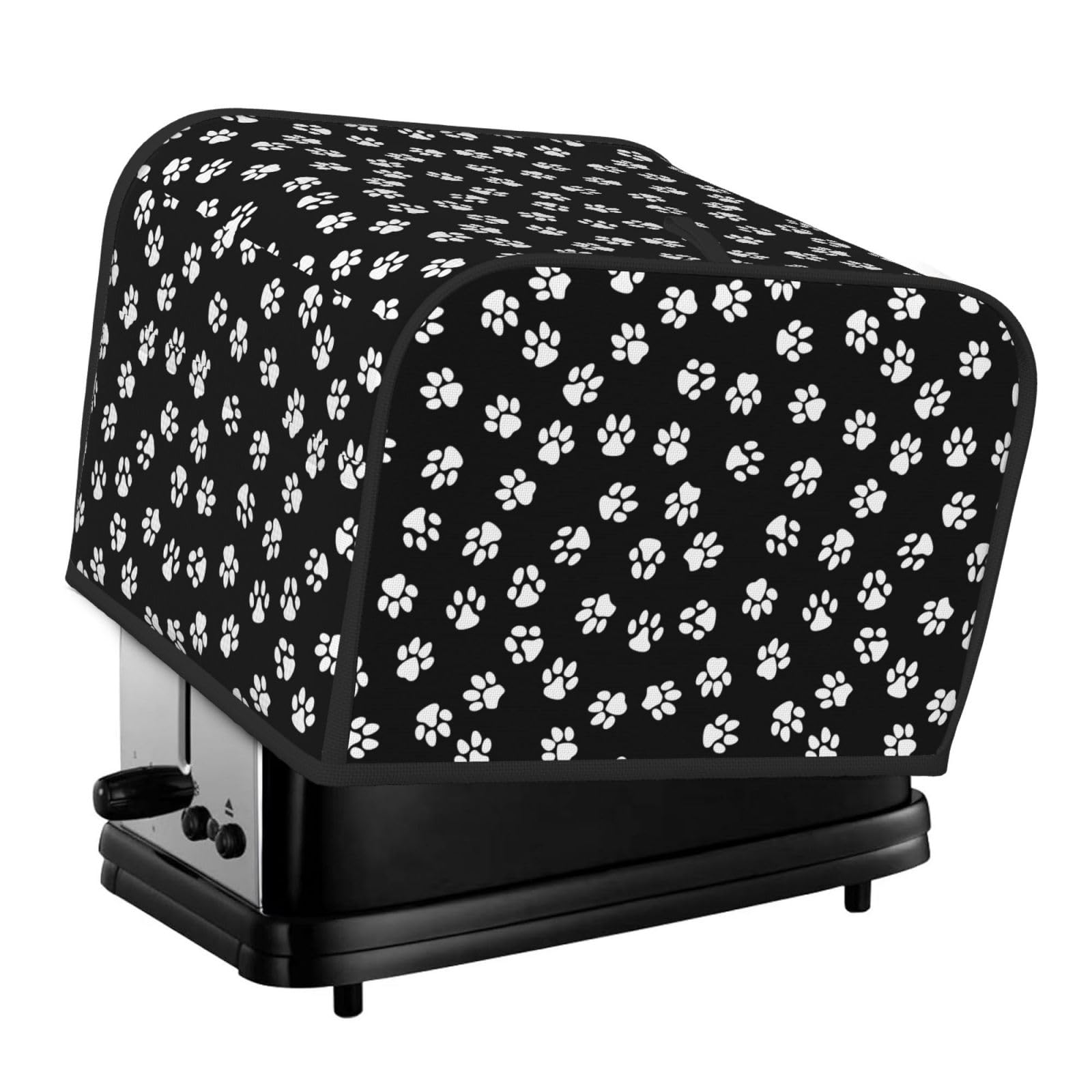 Paw Print Print 4 Slice Toaster Cover Toasters Dustproof Heat Resistant Kitchen Appliance Protector