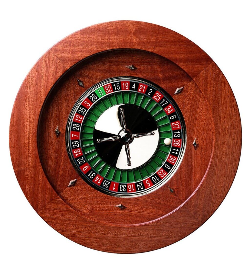 Dal Negro Montecarlo 50cm Mahogany Roulette Wheel with Precision Bearing Mechanism (Quadratto style)