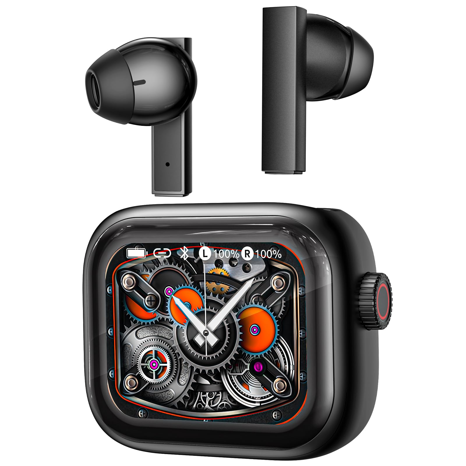 NE40 Auriculares Traductor con IA: Traducción en Tiempo Real de 134 Idiomas y 9 Modos - Auriculares Bluetooth 6.0 con Rueda de Control, IPX5 Impermeables, 48H Batería para Viajes, Negocios y Estudio