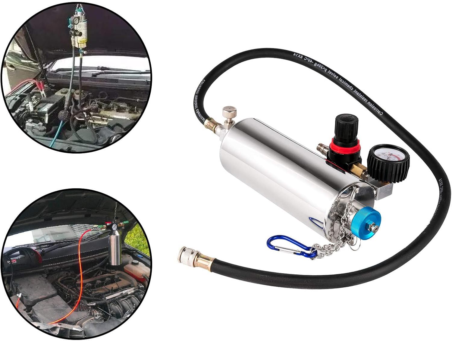 Unifizz Non-dismantle Injector Cleaner 600ML - Automotive Fuel System Cleaner Tool Set for Pet-rol EFI Throttle (0-140PSI)