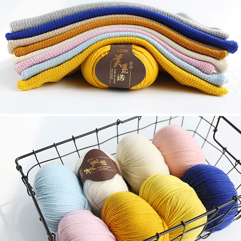 300G 100% Merino Bolas de Lana para Tejer suéteres Crocheting Y Bufandas, Suave y cálido, 24 Colores Disponibles, Medio Grueso Hilo,20