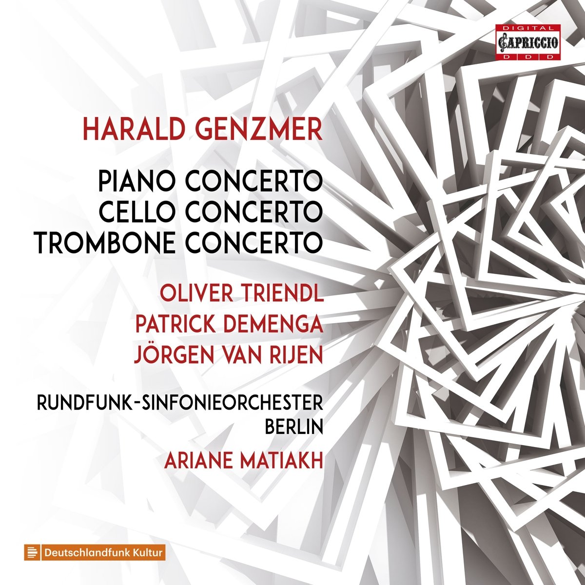 Harald Genzmer: Piano Concerto, Cello Concerto, Trombone Concerto