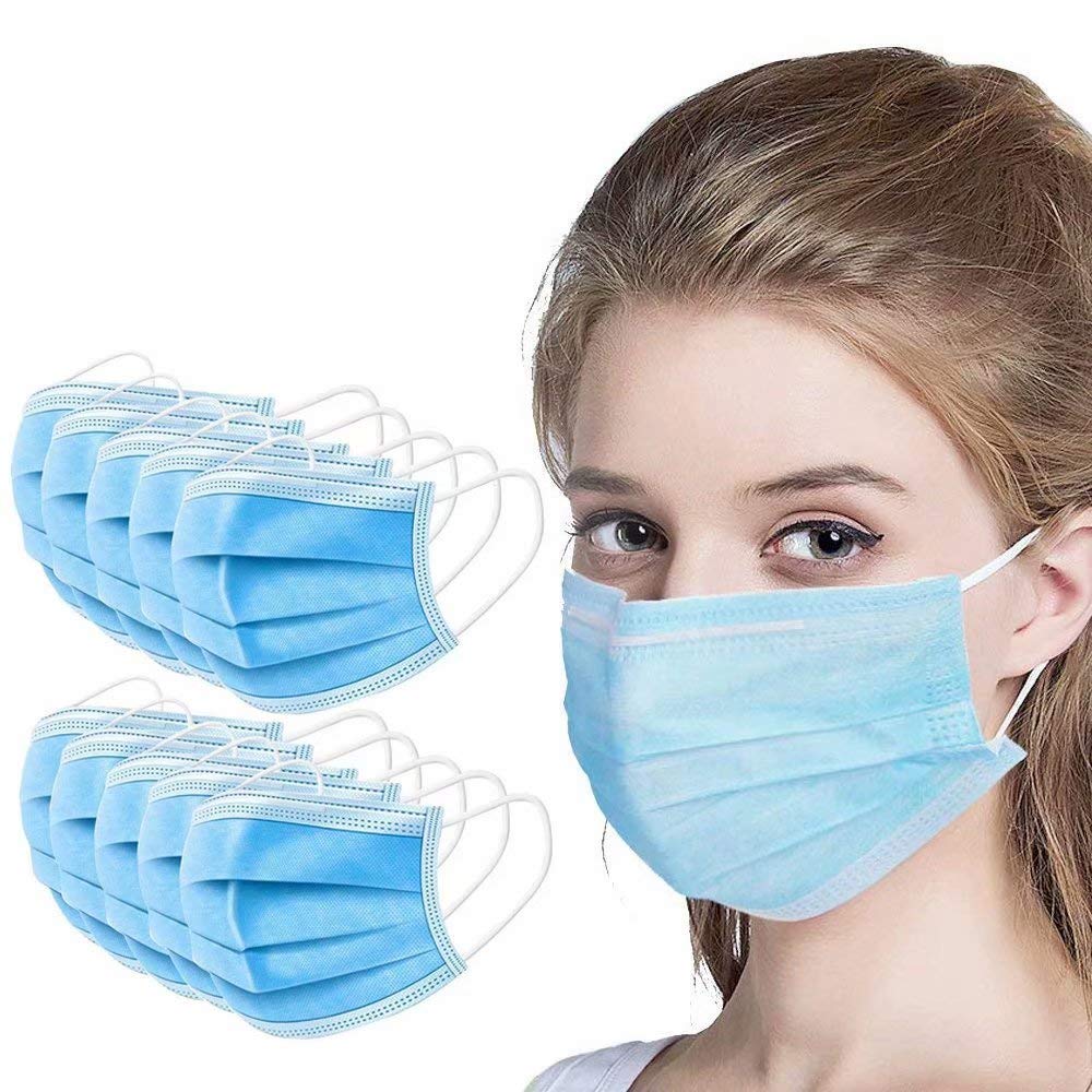 Disposable Protection with Earloop Nose Clip Breathability Comfort-Great for Personal Health,100Pcs
