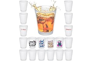 Sublimation Frosted Shot Glasses with Heavy Base - Perfect for Personalizing with Your Designs!