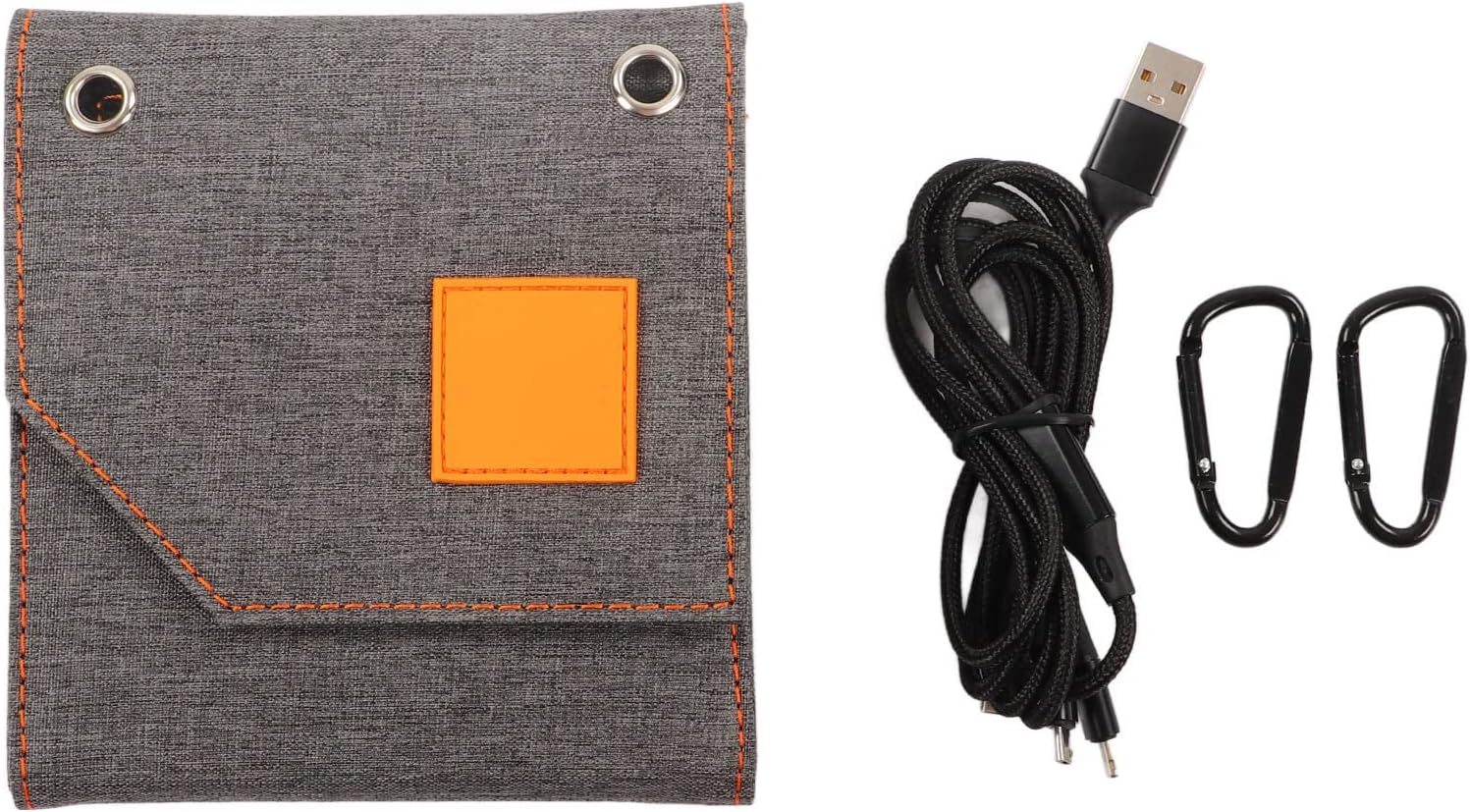 Foldable Solar Panel Charger 8W 5V USB Port, Polycrystalline Silicon Outdoor Portable Battery - High Efficiency, Lightweight Design, Ideal for Camping and Hiking