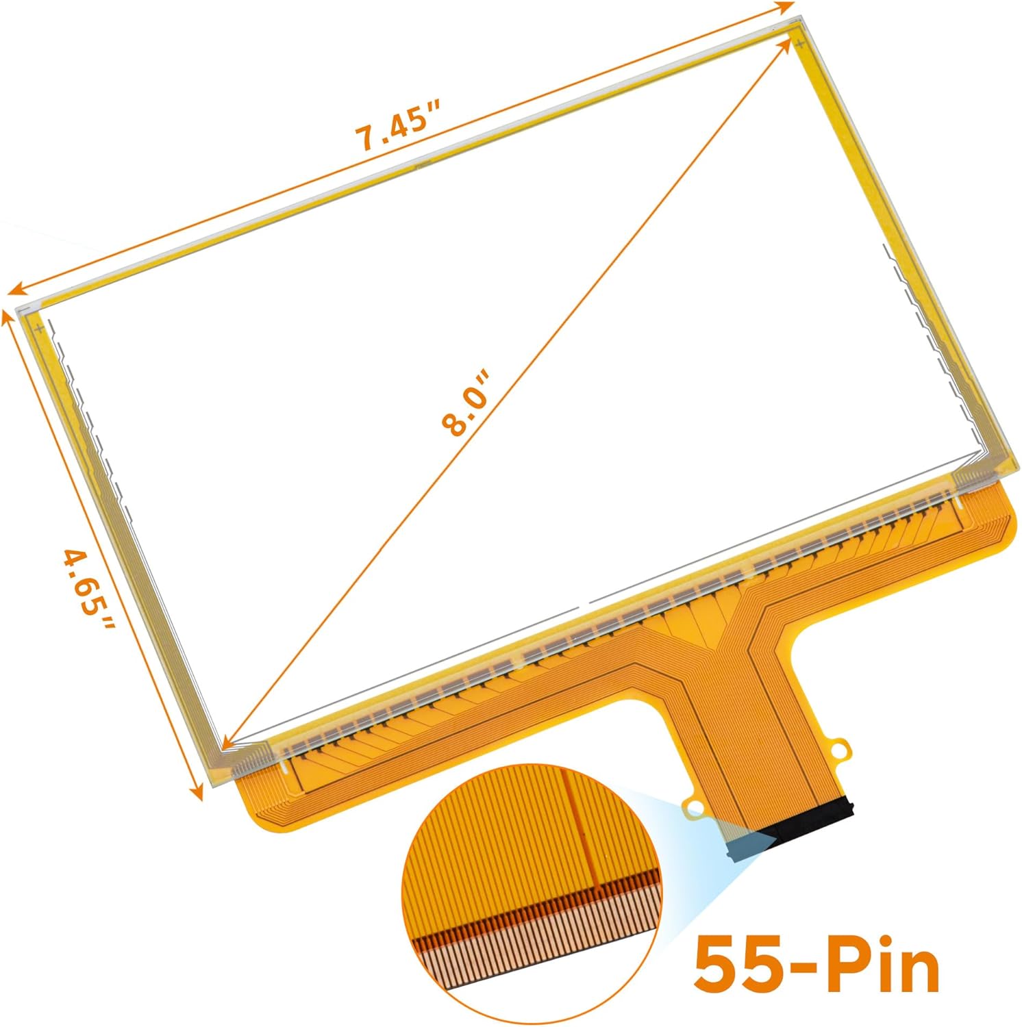 8" Touch Screen Digitizer Replacement for 2015 2016 2017 2018 GMC Yukon Sierra Acadia Canyon Chevy Suburban Silverado Tahoe Replace DJ080PA-01A