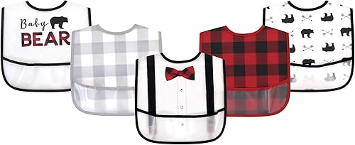 Little Treasure Baberos PEVA impermeables unisex para bebés