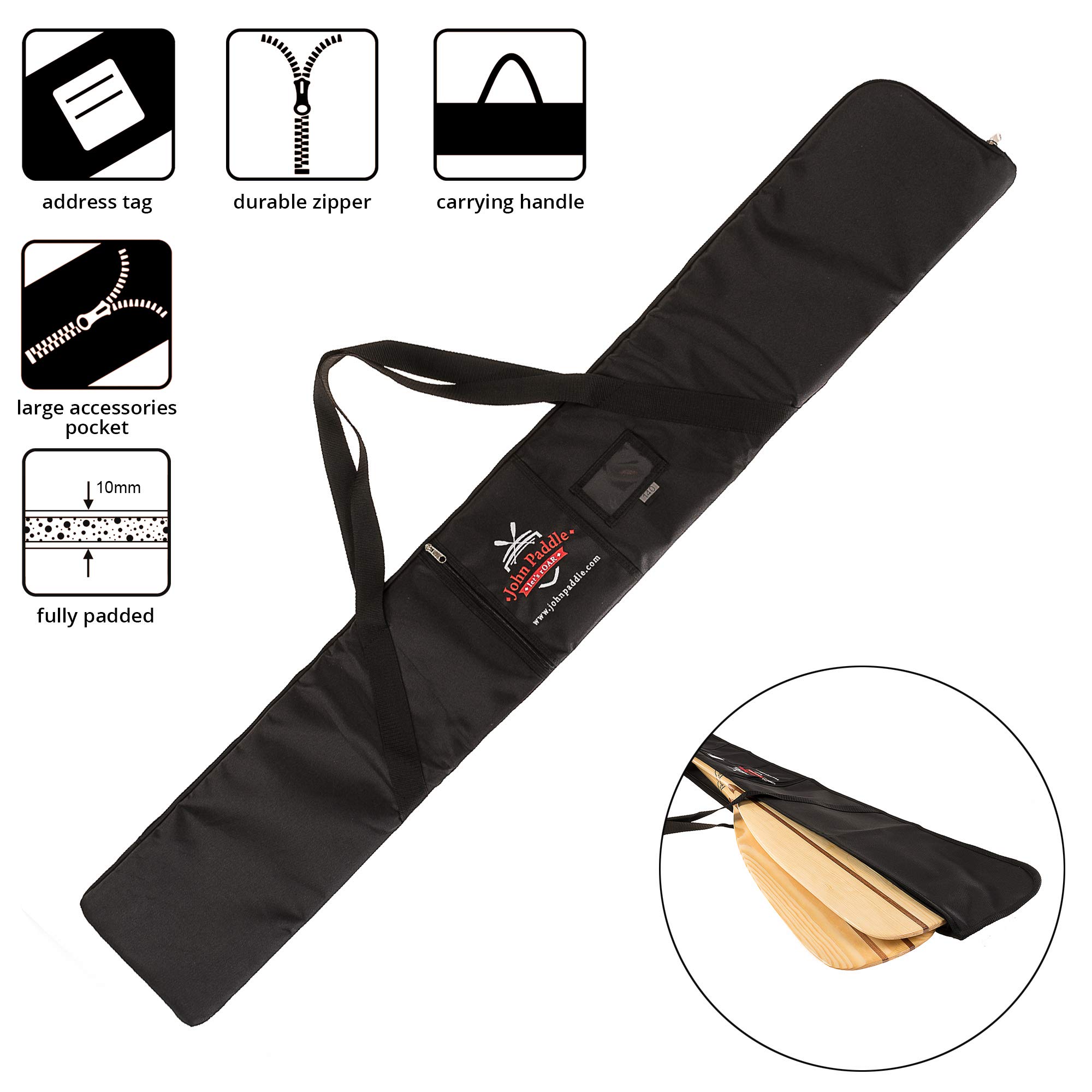 Paddle Bag PRO - Paddeltasche, Paddelbag, Paddelcover, Paddlecase,dick gepolstert, Starkes Außenmaterial für Profi Paddeln