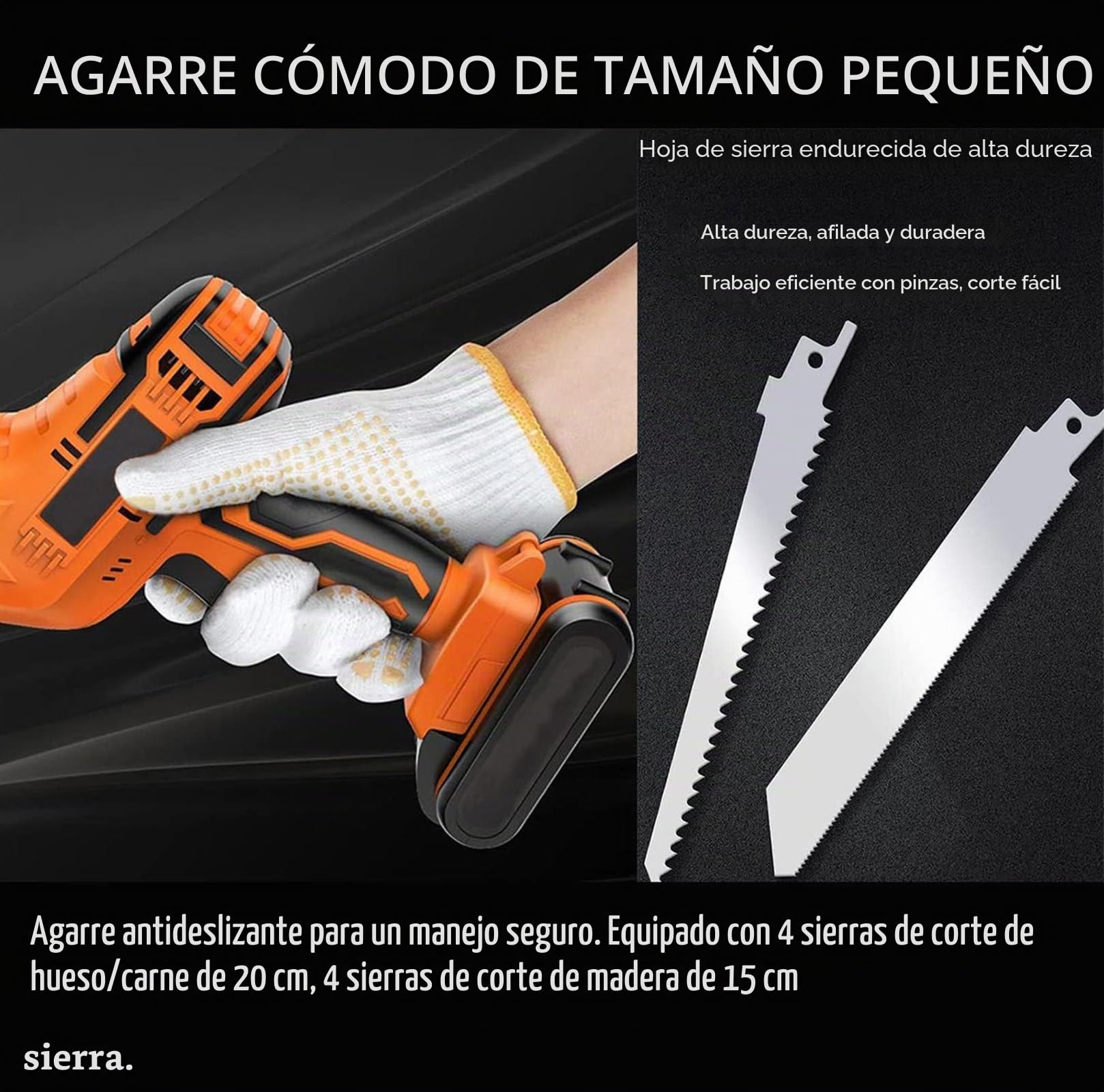 Máquina de sierra para huesos, Sierra eléctrica doméstica comercial para carnicería, Sierras alternas eléctricas, sierra portátil para huesos con hojas de sierra, para cortar carne/huesos/madera