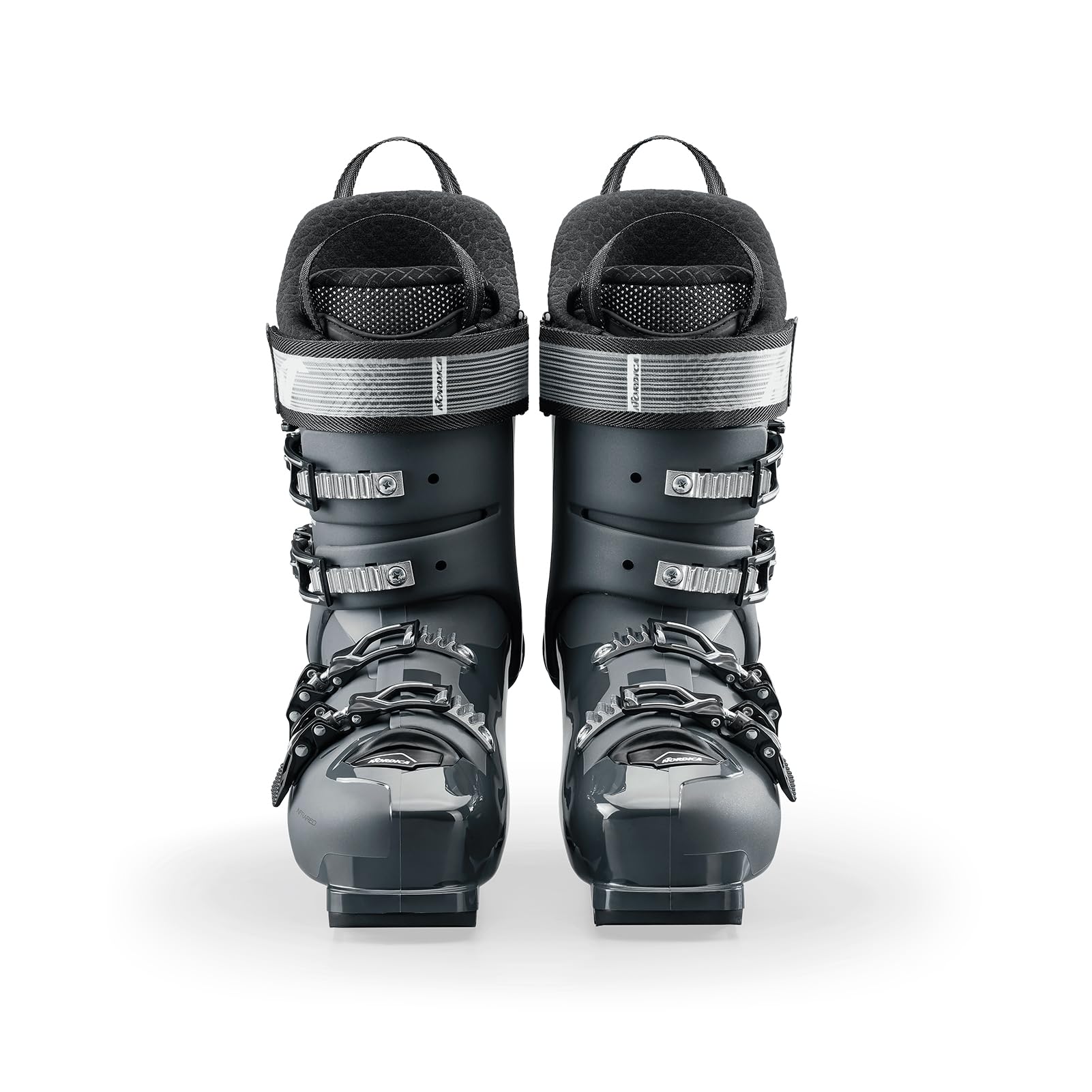 Nordica Speedmachine 3 100 Men's Medium Fit High Performance Alpine Ski Boots (Anthracite/Black/White, 28.5)