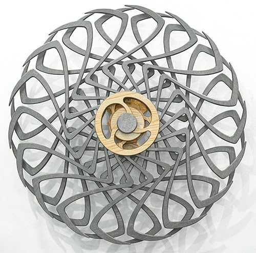 Mindsight Arte de pared cinético en movimiento, cuerda con movimiento pacífico (sin batería), decoración de pared calmante para sala de estar,