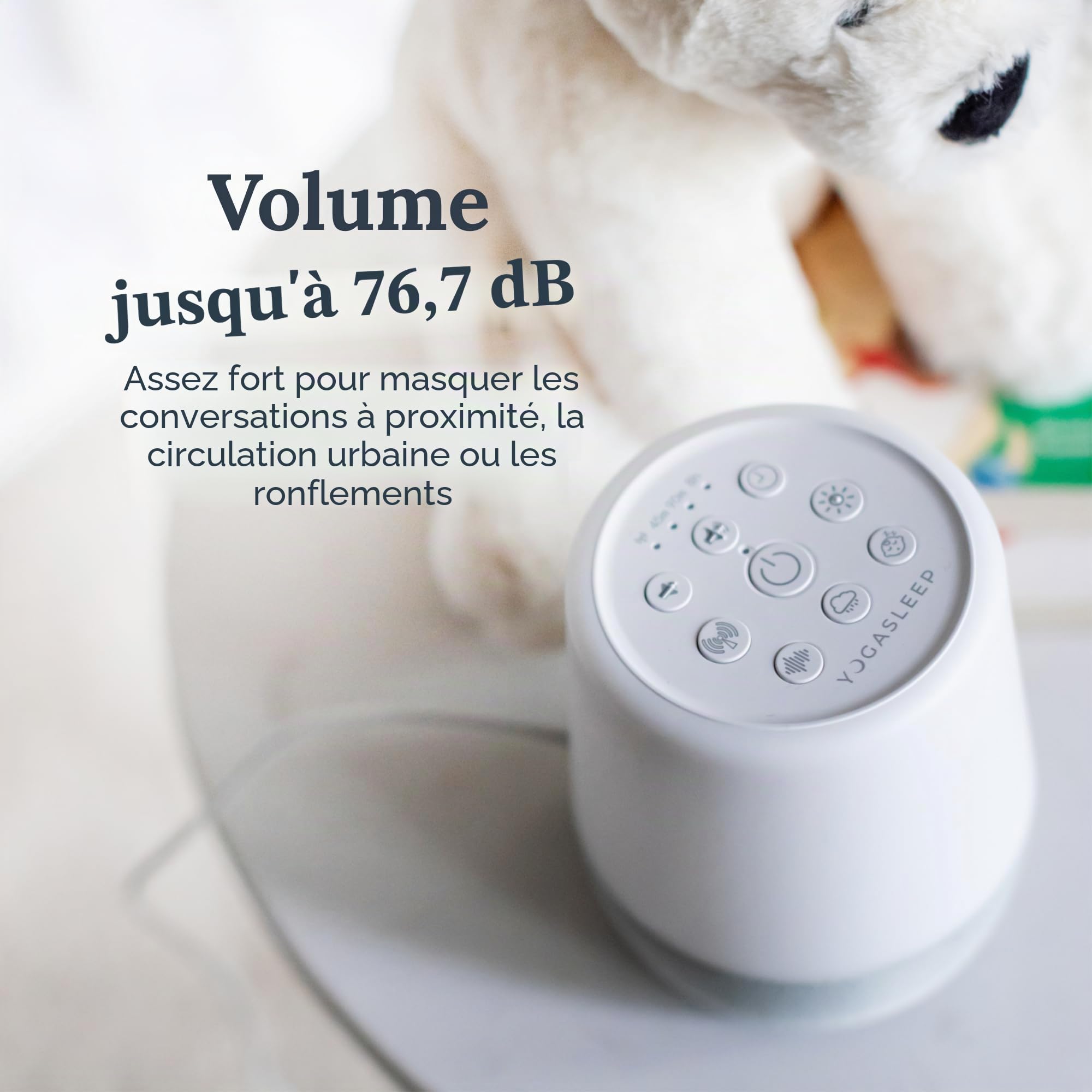 Yogasleep Machine à bruit blanc avec veilleuse et haut-parleur sans fil pour voyage, intimité au bureau, thérapie du sommeil pour adultes et bébés