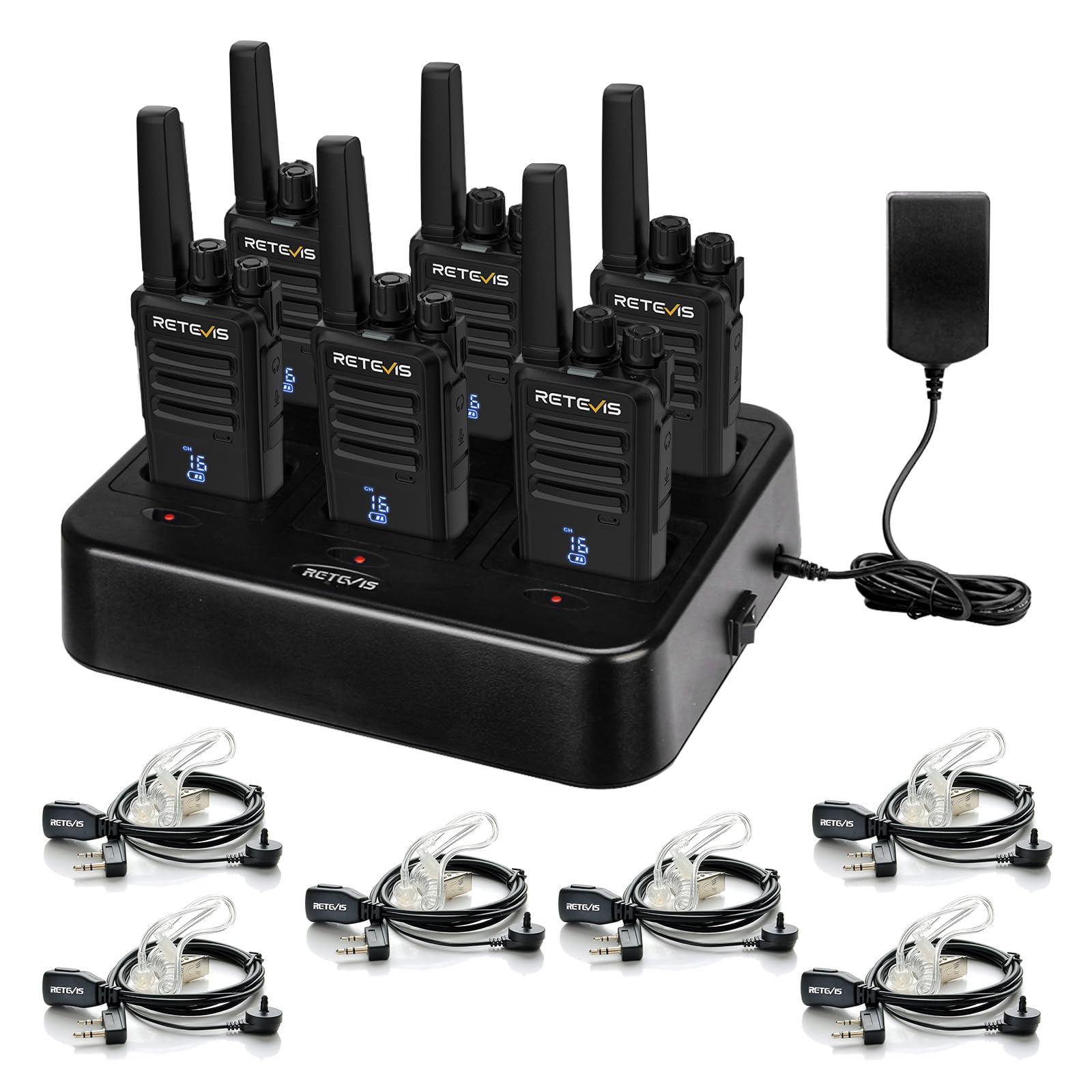 Retevis RT68 Business FRS Walkie Talkies Long Range with Earpieces 6 Pack — Amazon image 16