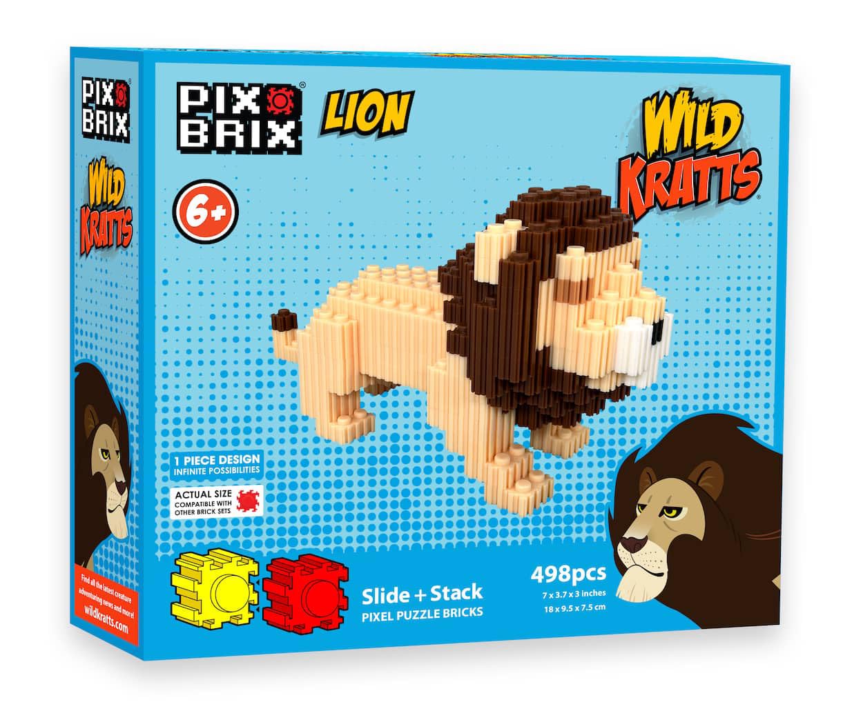 Amazon.com: Pix Brix - Wild Kratts Toy Pixel Art Kit - Lion, 498