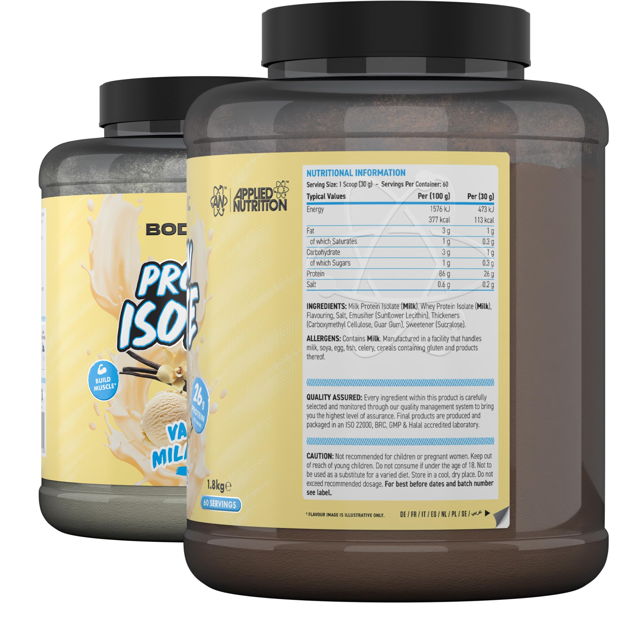 Applied Nutrition BodyFuel Protein Isolate Powder Vanilla Milkshake