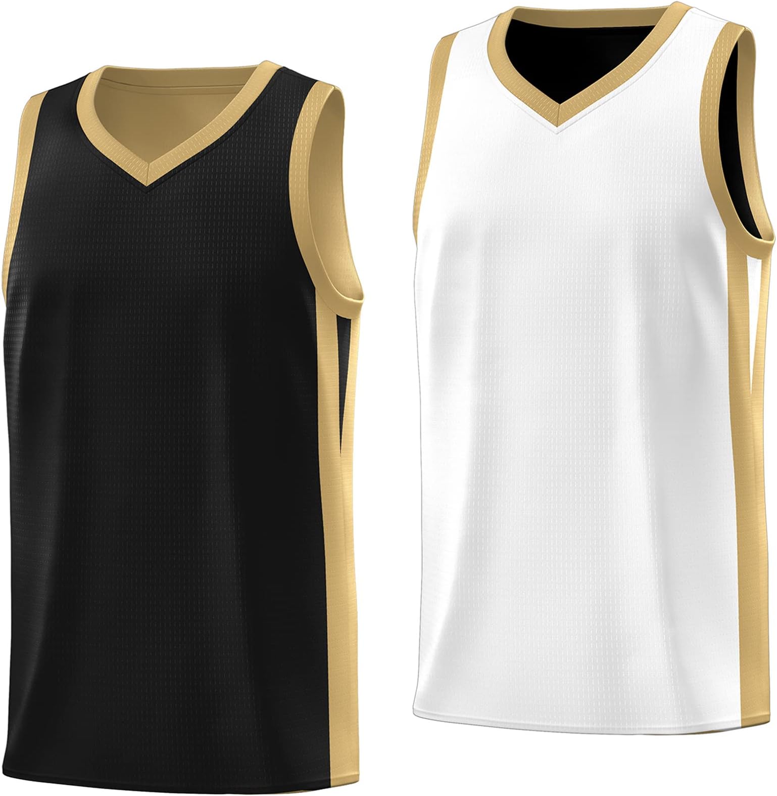 KXKMen's Blank Reversible Basketball Jersey Team Uniform Athletic Hip Hop Basketball Shirts S-4XL