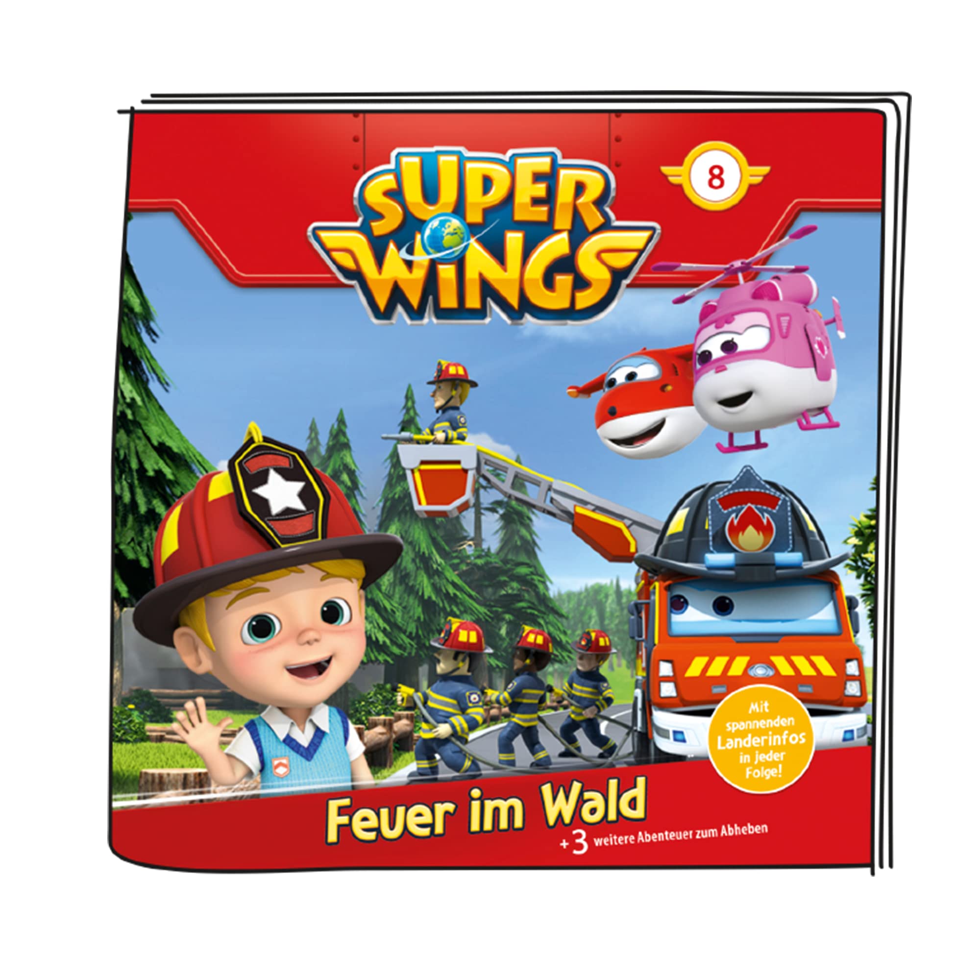 tonies Figurka do słuchania Toniebox, Super Wings – ogień w lesie, słuchowisko z 4 historiami dla dzieci od 3 lat, czas odtwarzania ok. 58 minut