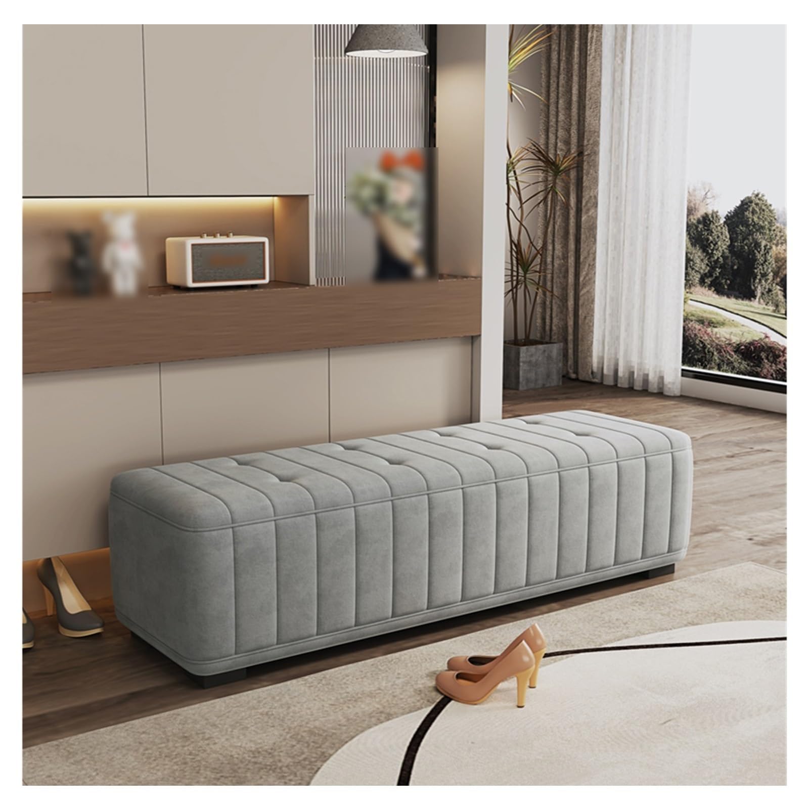 Panca da Divano Ottomana Panche contenitore con panche contenitore for camera da letto Panche fine letto Panche piedi letto Panche ingresso Panche poggiapiedi contenitore ( Color : 04 , Size : 120*43