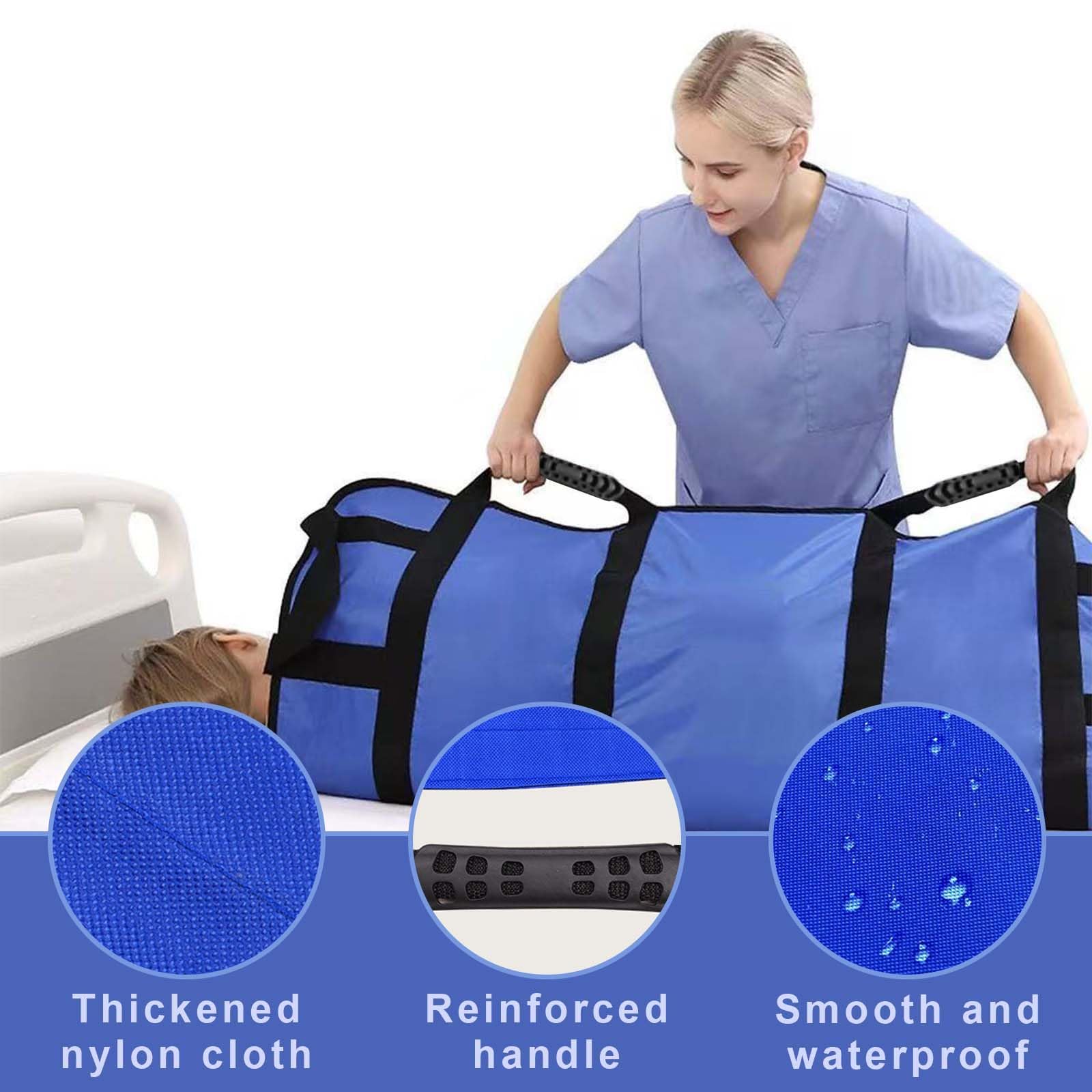 100cm*120cm,Foglio Trasferimento Paziente,Trasferimento del paziente,Supporto per il trasferimento del paziente,RiutilizzabileLenzuolo di Trasferimento,con maniglie,adatto a pazienti costretti a letto