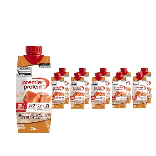 Premier Protein Shake, Caramel, 30g Protein, 1g Sugar, 11 fl oz (Pack of 10) - Caramel
