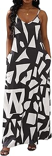 Womens Casual Fashion Sleeveless Plus Size Loose Long Sexy Maxi Dress wi...