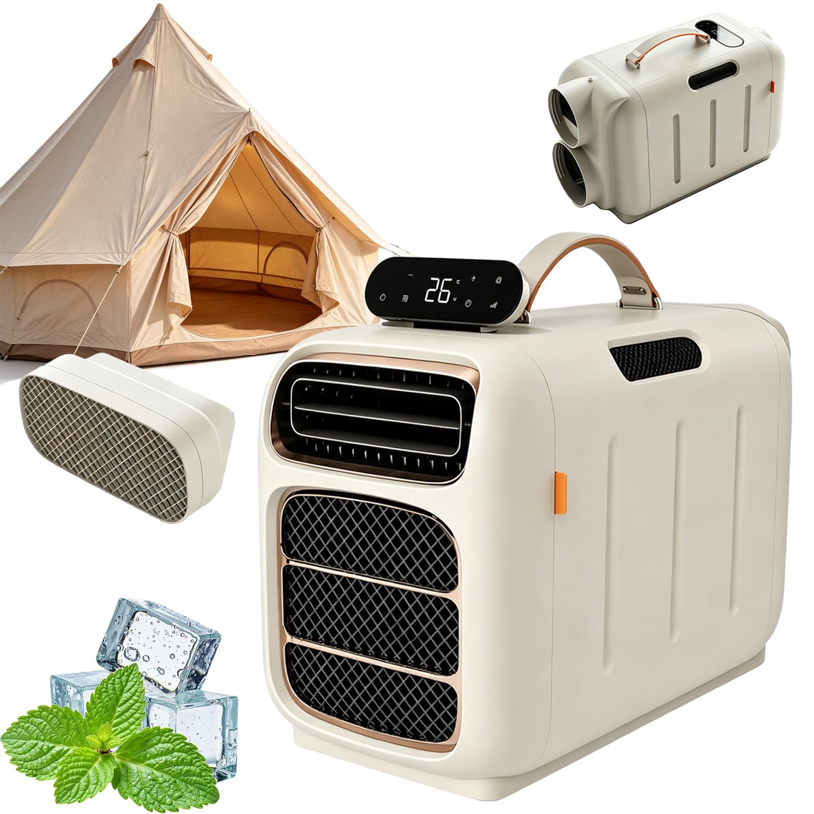 GerCxxly Portable Camping Air Conditioner,4800 BTU Portable Air Conditioner Cool+Heat