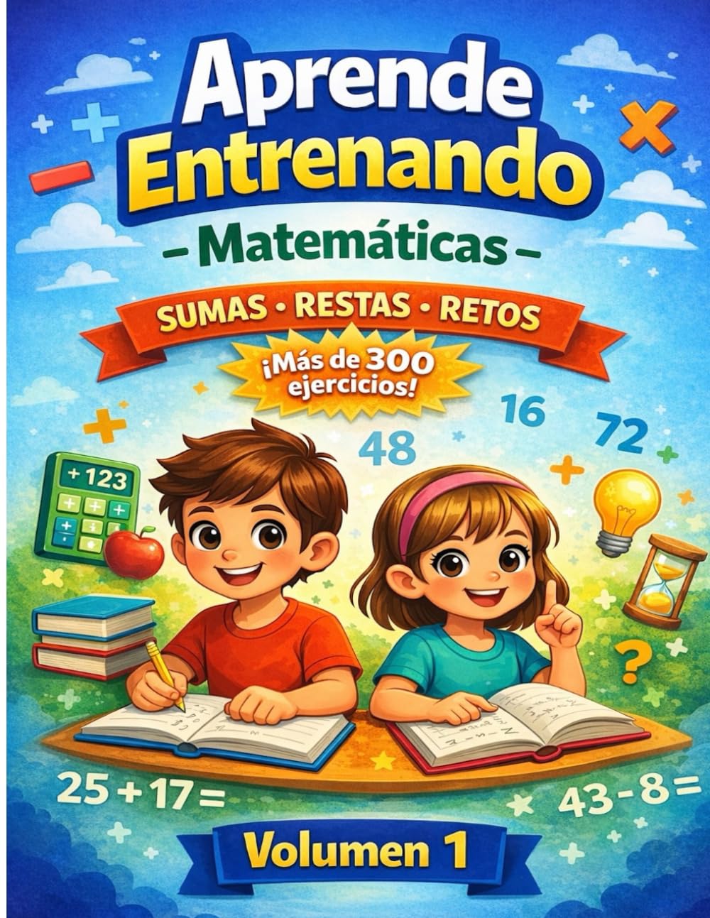 Aprende Entrenando - Matemáticas - Volumen I: Sumas, Restas, Mixto y Retos