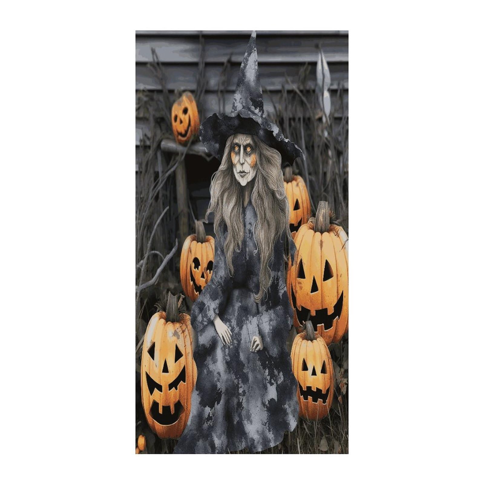 Fekiloot Style Funny Halloween Decor Witch Door Curtain Room Divider Curtains