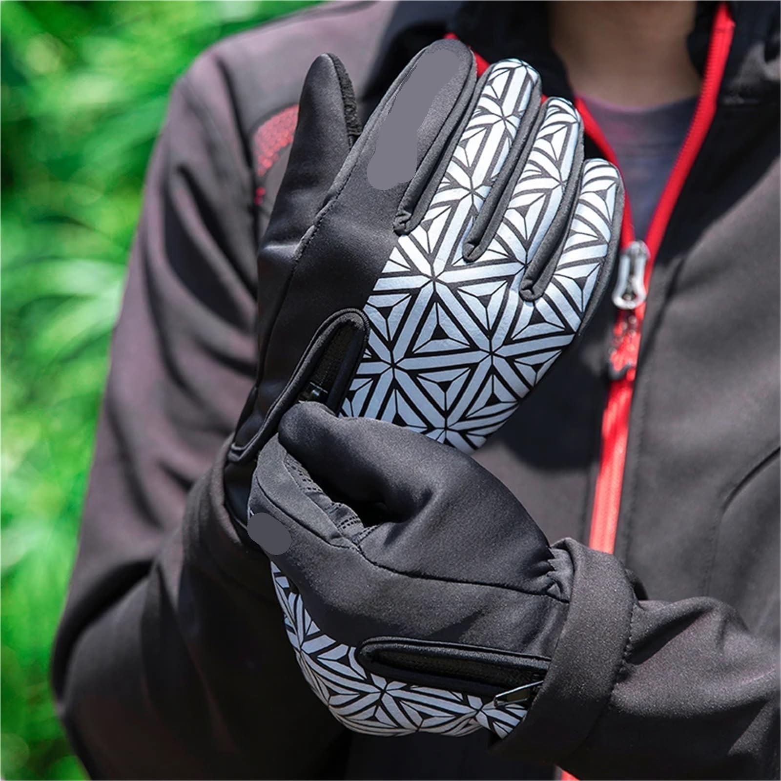 Gants d'escalade Gants de vélo d'hiver Gants de vélo d'escalade Thermique Hommes Femmes Coupe-Vent Gants de Cyclisme Chauds pour Escalade(Colorful,XL)