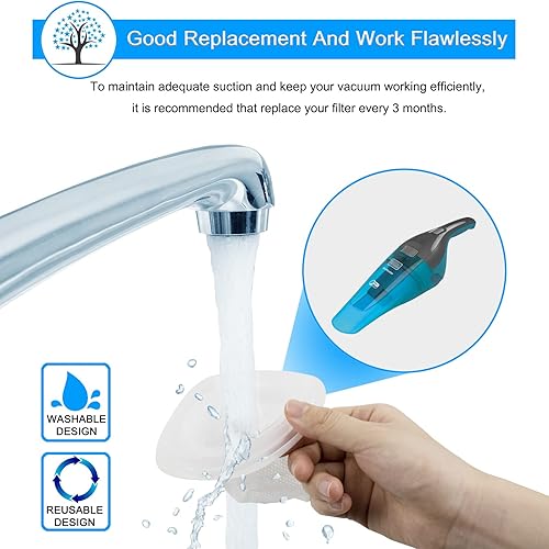 Miniatura 3 de Rstartree Filtros HNVCF10 para Black and Decker HNVC215B10, HNVC215B12AEV, HNVC220BCZ00, HNVC220BCZ01, HNVC115JB06, HNVC215B12, HNVC220BCZ10,