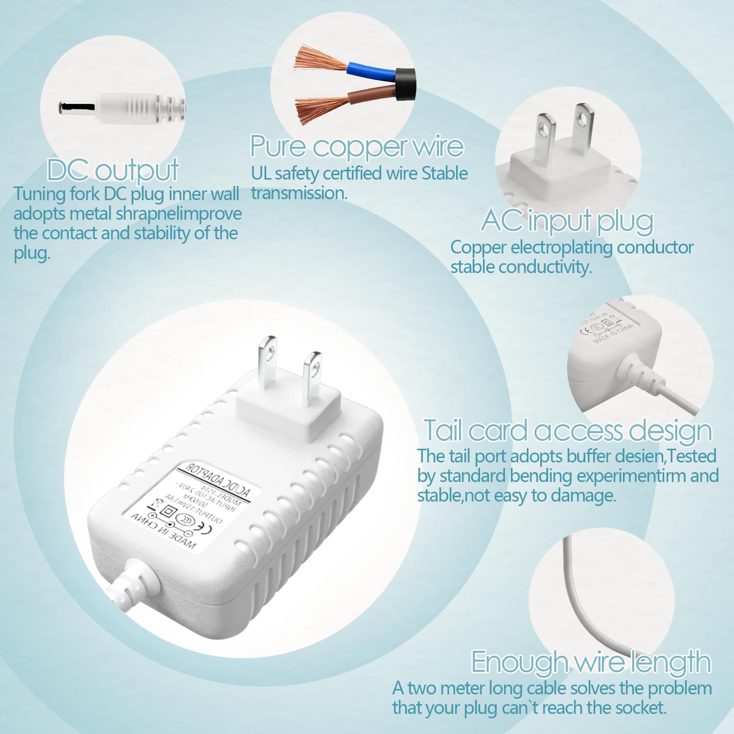 Cargador Alexa Echo Dot Adaptador De Corriente 21W Para