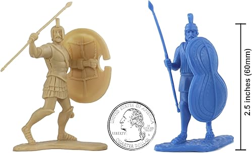 Miniatura 4 de LOD Griegos de la guerra de Troya contra soldados troyanos - 16 figuras de plástico azules y TAN 130