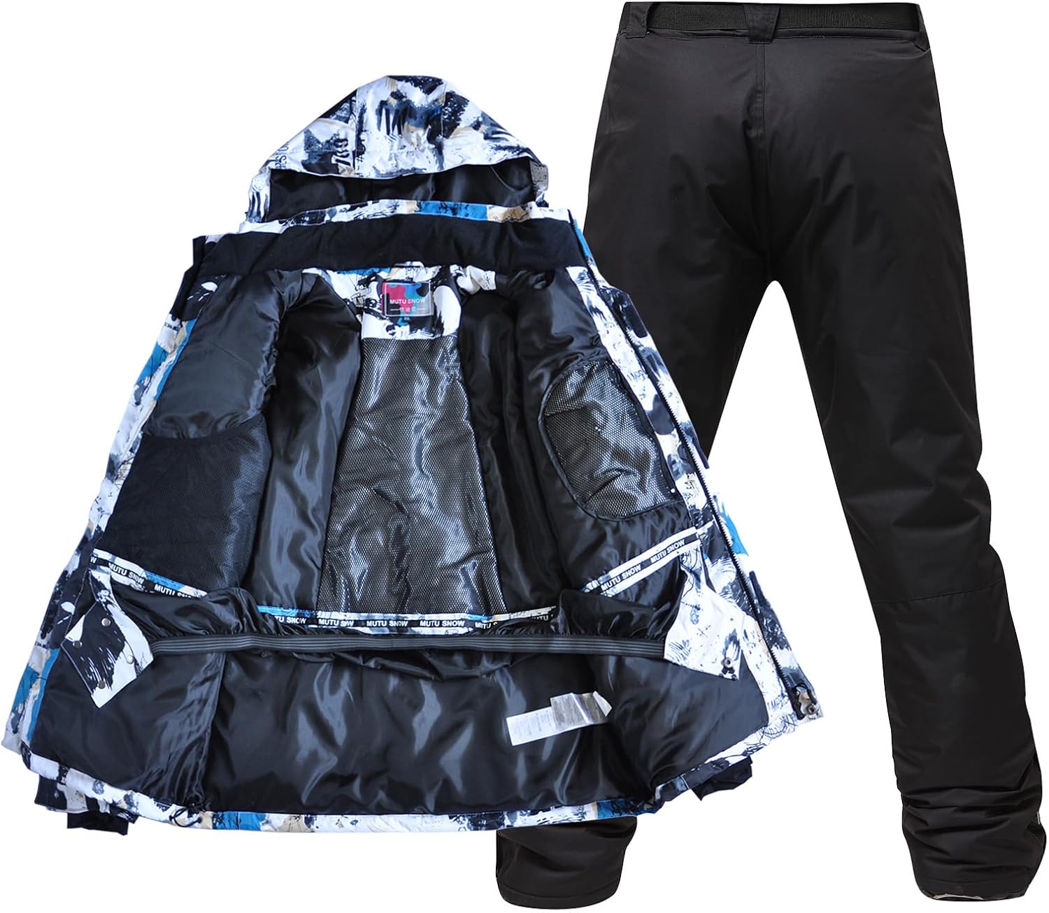 Men's Ski Jacket and Pants Set,Waterproof Warm Ski Suit,Winter Adult Snow Suit for Mountain Snowboarding - Image 2