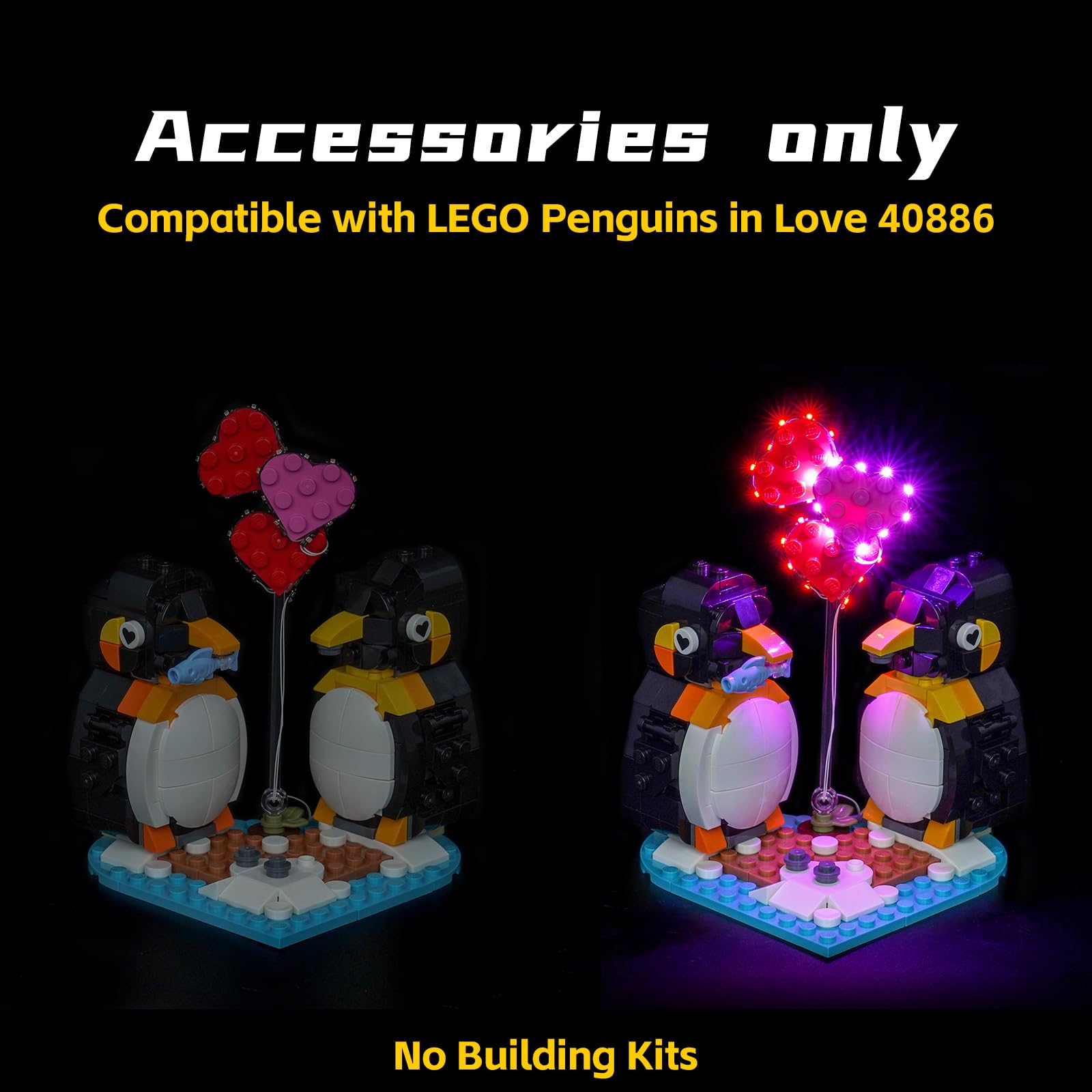 Light Kit Compatible with Lego 40886 Penguins in Love (No Model) - Image 3