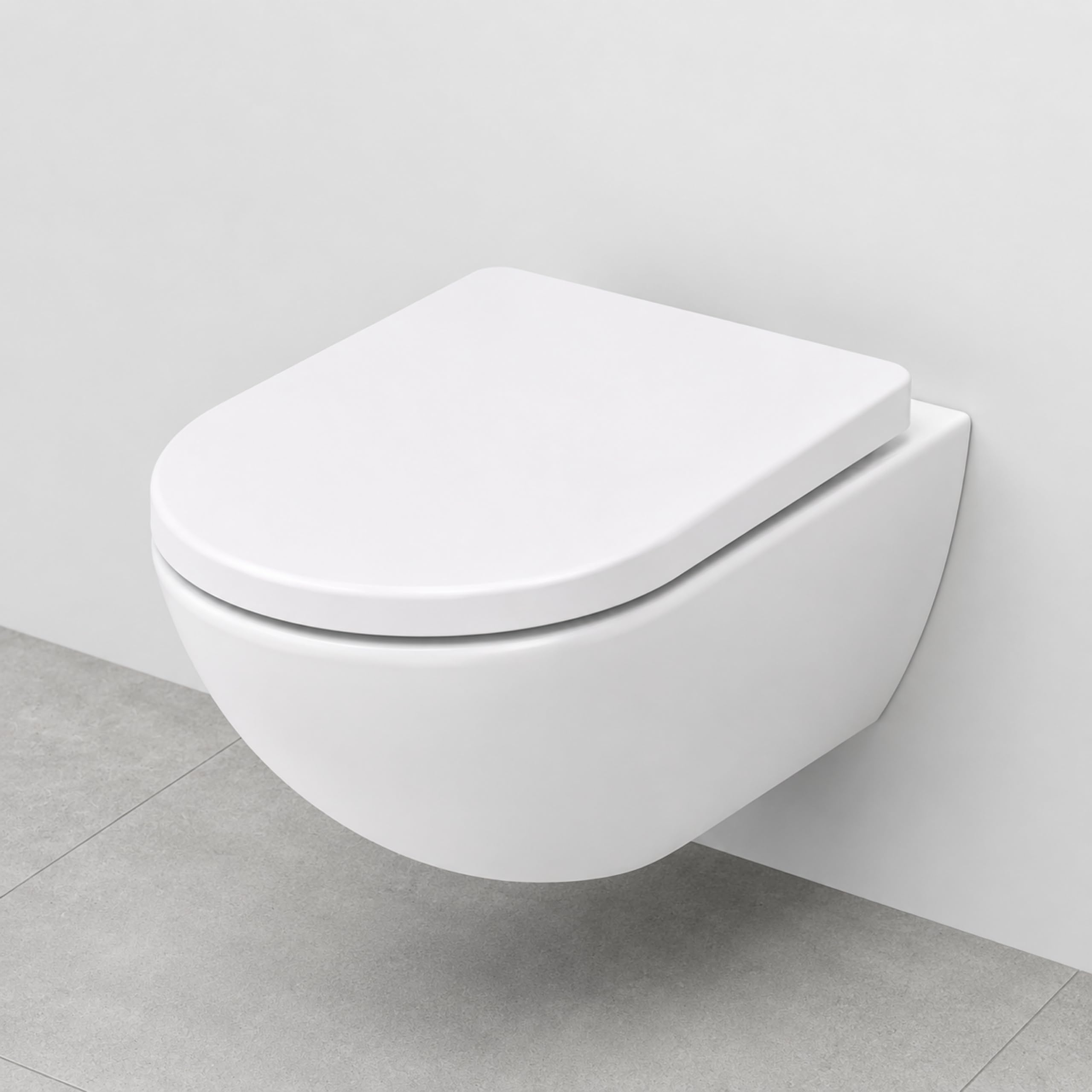 AquaUno NAVA deska sedesowa wolnoopadająca, kształt litery D, 460 x 360 mm, deska sedesowa z polipropylenu, Quick-Release, Top-Fix, zawiasy ze stali nierdzewnej