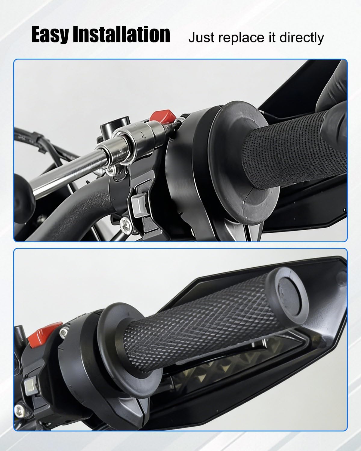 Throttle Handle Fit for Surron Light Bee X Segway E-Ride Pro | Electric Dirt Bike Twist Throttle Grips Cable with Handlebar Grips