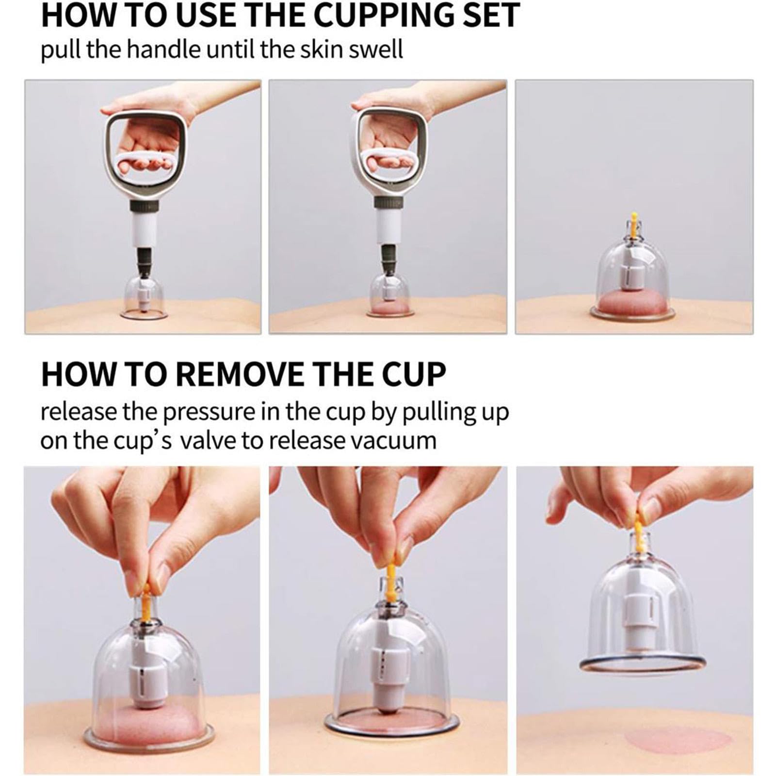 Set per Coppettazione, Kit di Coppettazione per Terapia Tradizionale Cinese da 12 Pezzi, Coppettazione con Pompa a Custodia e Ventose per Uso Domestico o in Salone