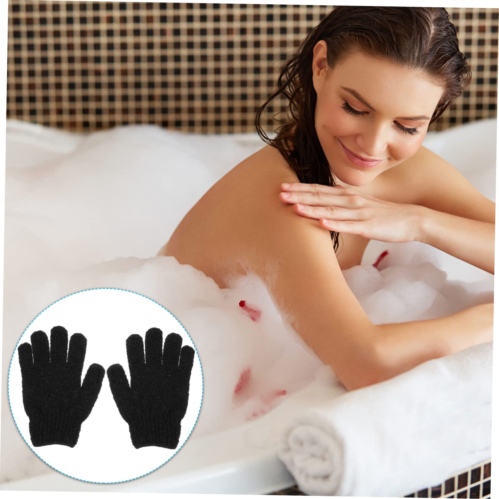 Healifty 12 Paia Guanti Scrub Schiena Scrub Corpo Uomo Guanti Per La Pulizia Del Corpo Guanto Da Bagno Esfoliante Spugna Esfoliante Morto Asciugamano Per Il Viso Poliestere Cinque Dita