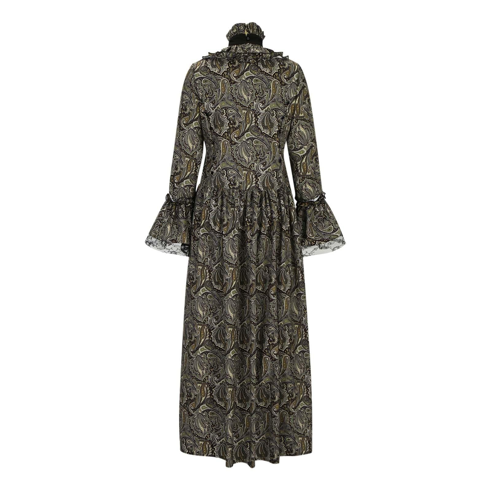 Vestido de cóctel para mujer, talla grande, estilo gótico, vestido midi con manga larga, acampanado, vestido de fiesta
