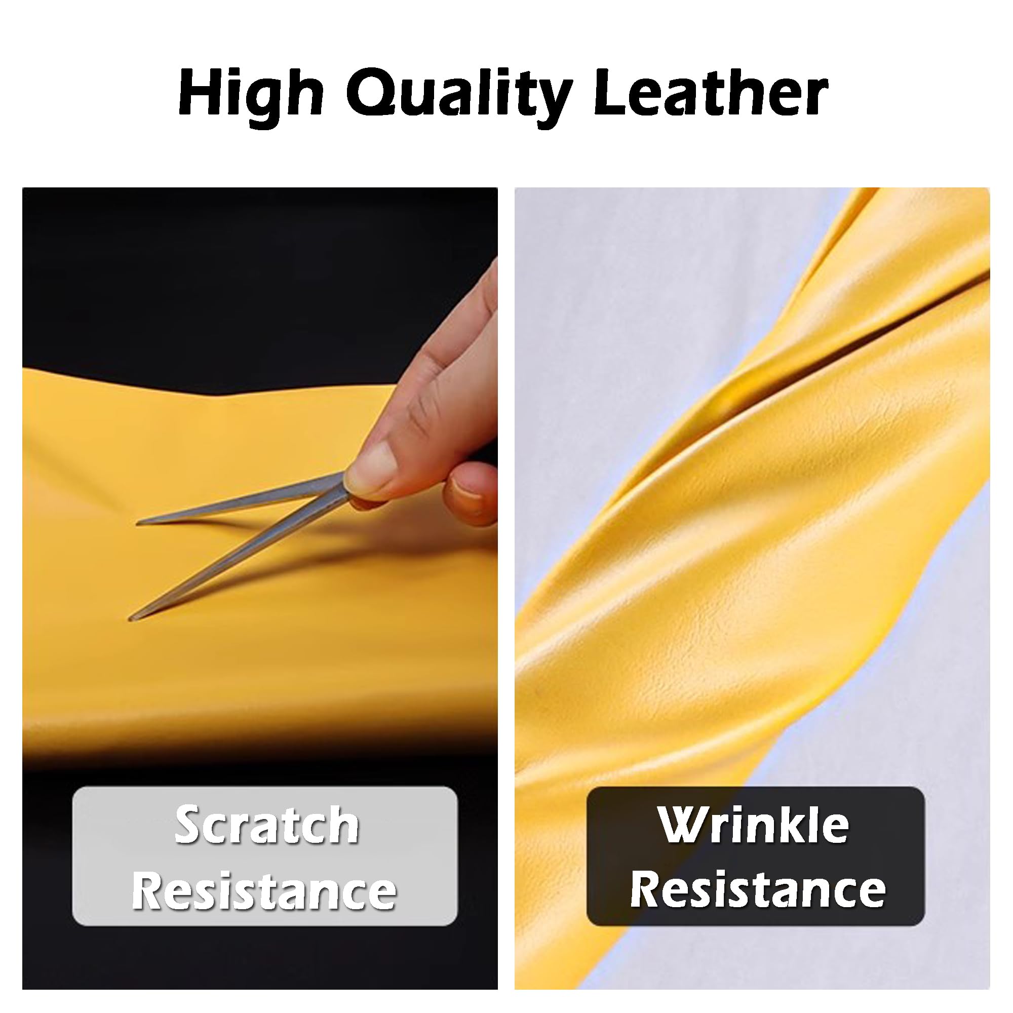 Cojín de cuero impermeable para asiento de silla, cojines para sillas de comedor, sillón, sofá, cojines gruesos con parte inferior antideslizante para cocina, oficina, sala de estar (45 x 45 x