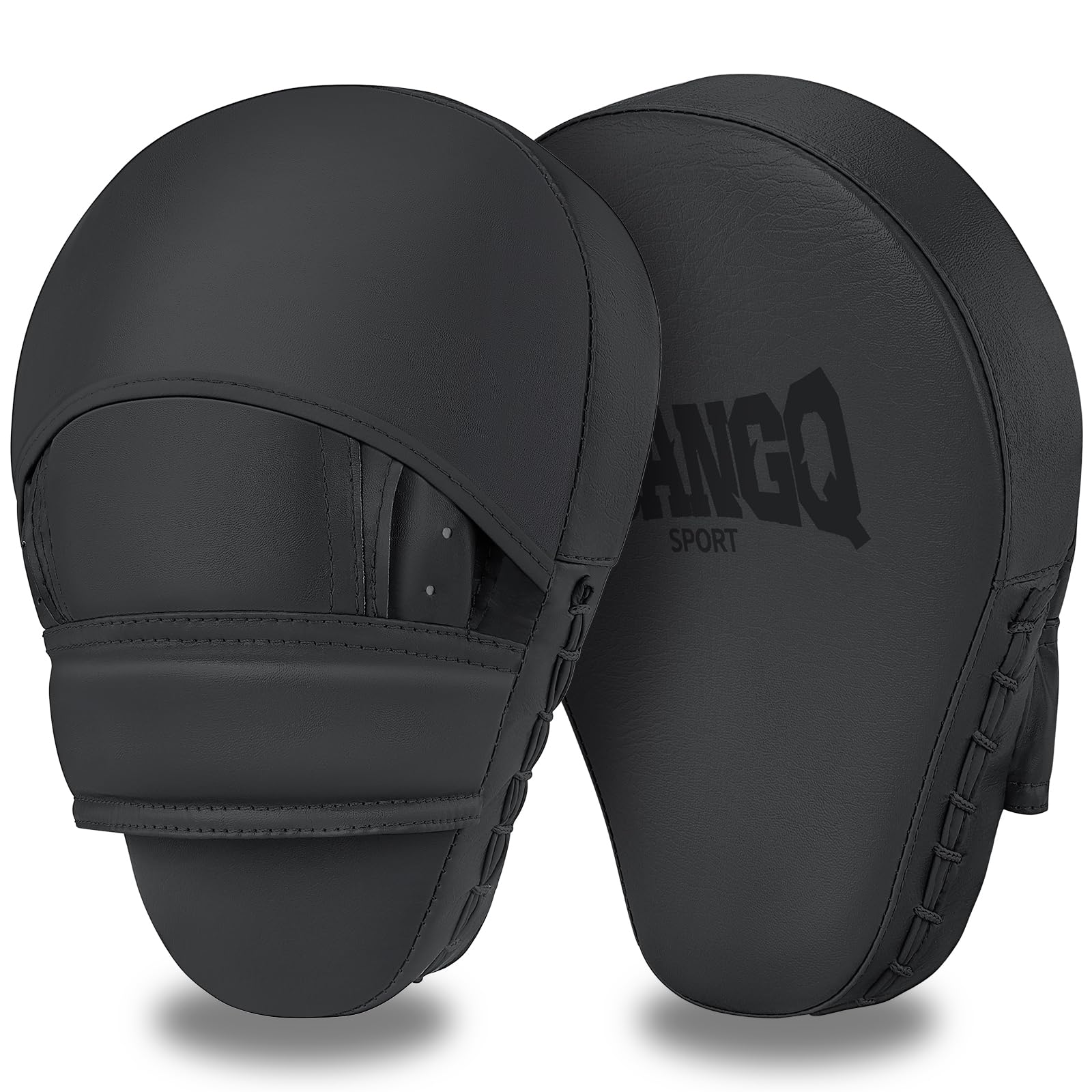 Boxing Pads Curved Focus Mitts, Training Pads,MMA Muay Thai Kickboxing Coaching Martial Arts Punching Hand Target Strike Shield & Boxing Mitts (Black)