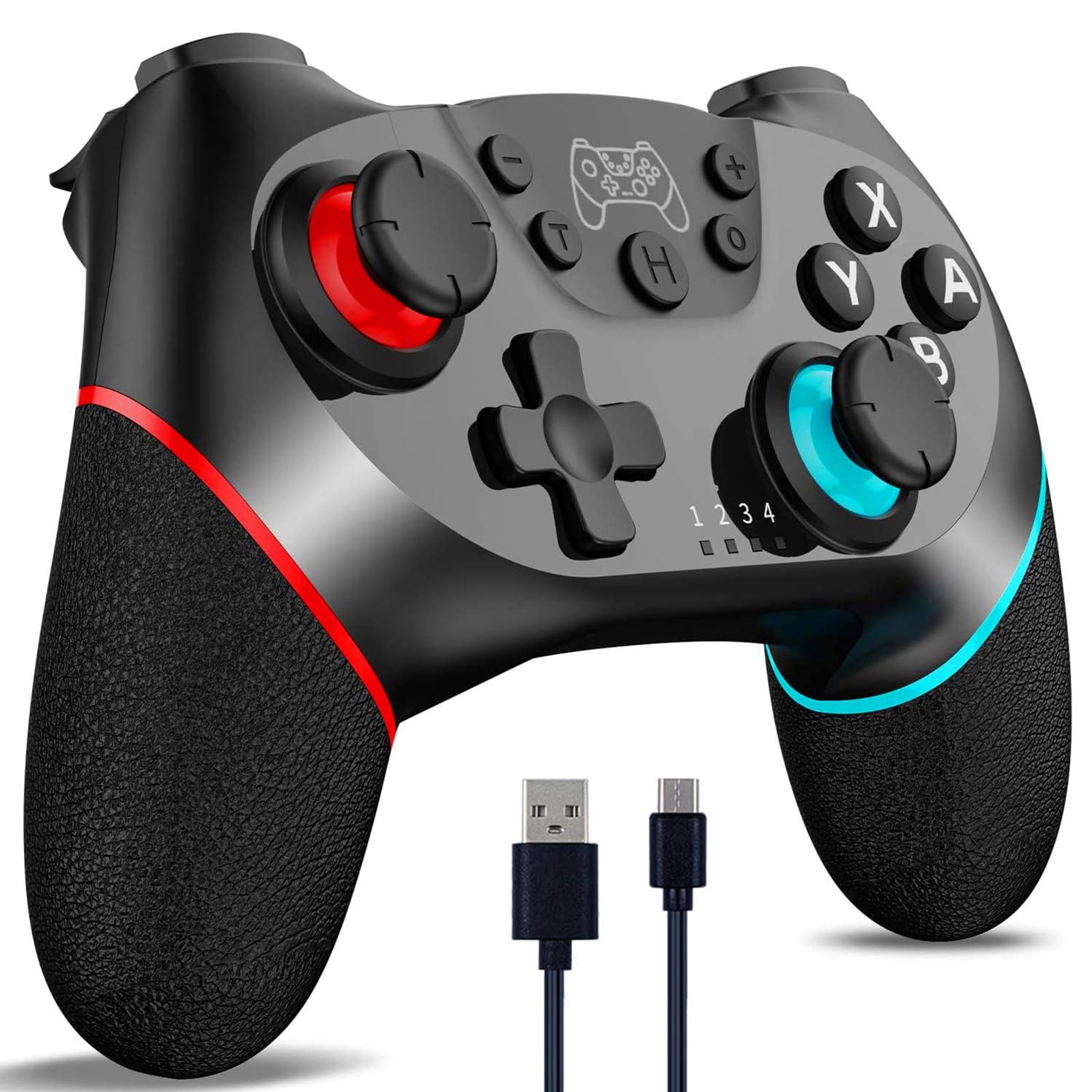 Sendowtek Manette Switch/Switch2, Sans Fil Rechargeable Bluetooth | Télécommande de jeu. Compatible PC et Nintendo Switch/Switch2.