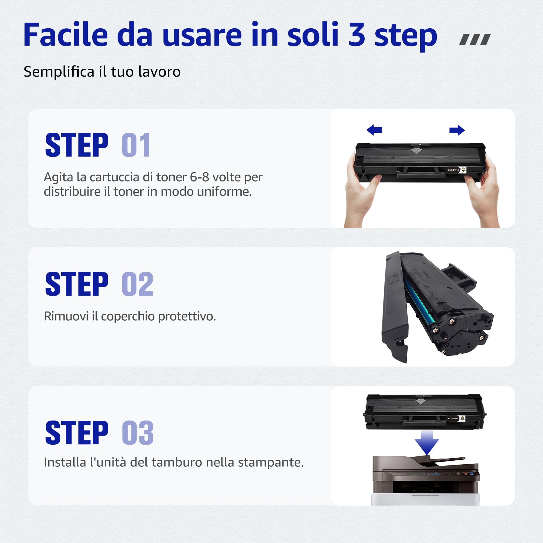 CMYBabee MLT-D111S Sostituzione stampante toner Compatibili per Toner Samsung M2070 per Samsung M2070 M2070FW M2070W M2070F M2026W M2026 M2020 M2020W M2021 M2021W M2022 M2022W M2071(Nero, 2-Pack)