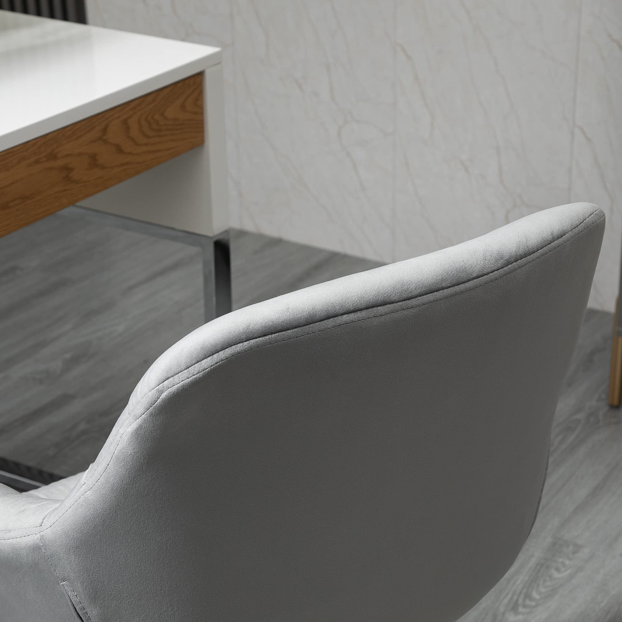 Vinsetto Sedia da Ufficio con Altezza Regolabile 59x58x80-90cm Grigio