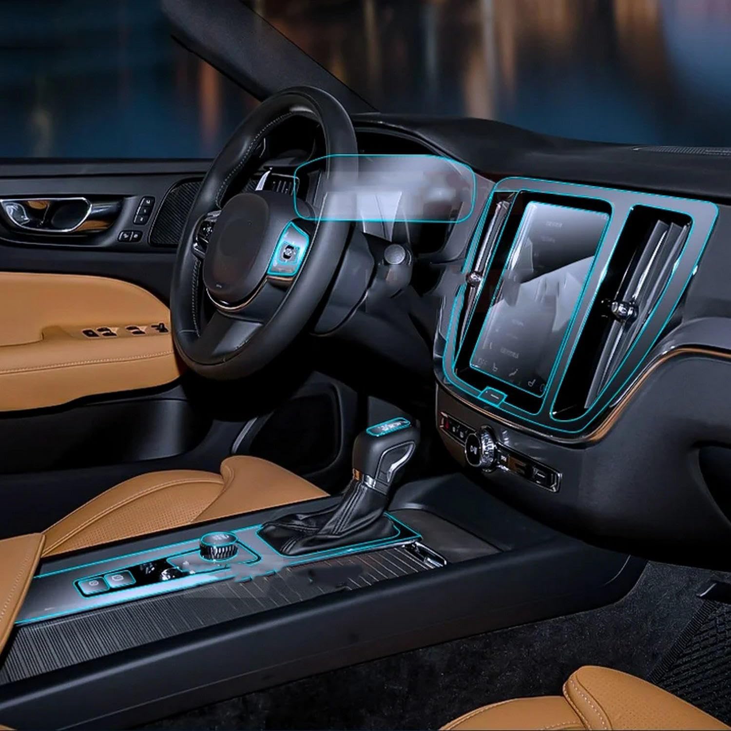 Protection TPU luxe intérieur VOLVO XC60 Hybrid 2022-2023 sur mesure