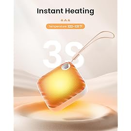 Gaiatop Hand Warmers Rechargeable, 3s Double-Sided Fast Hot Hands with LED Light & Wrist Strap, Fit into Gloves/Pocket, Reusable Portable Electric Heater, for Women Men