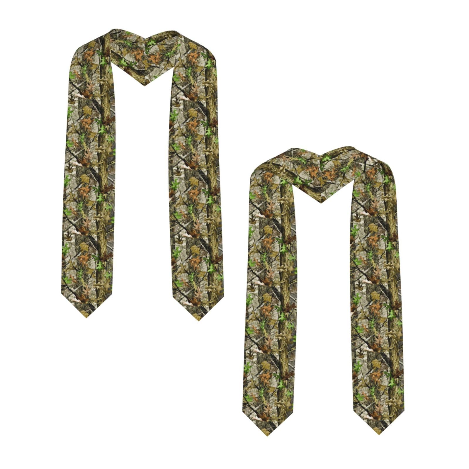 Augenstern Unisex Pointed Graduation Stoles Leafs-Camo-Hunting Fashion Graduation Sash
